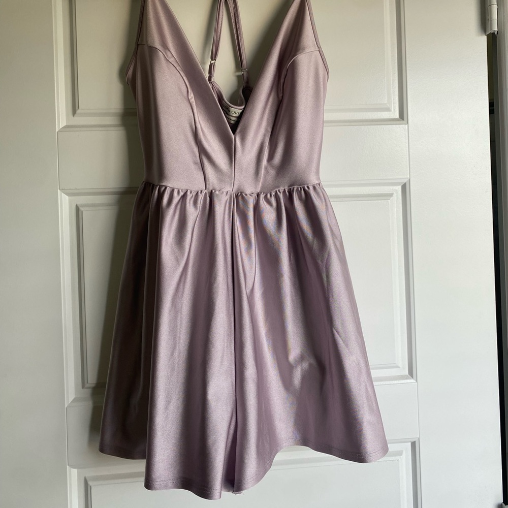 Satin lilac romper